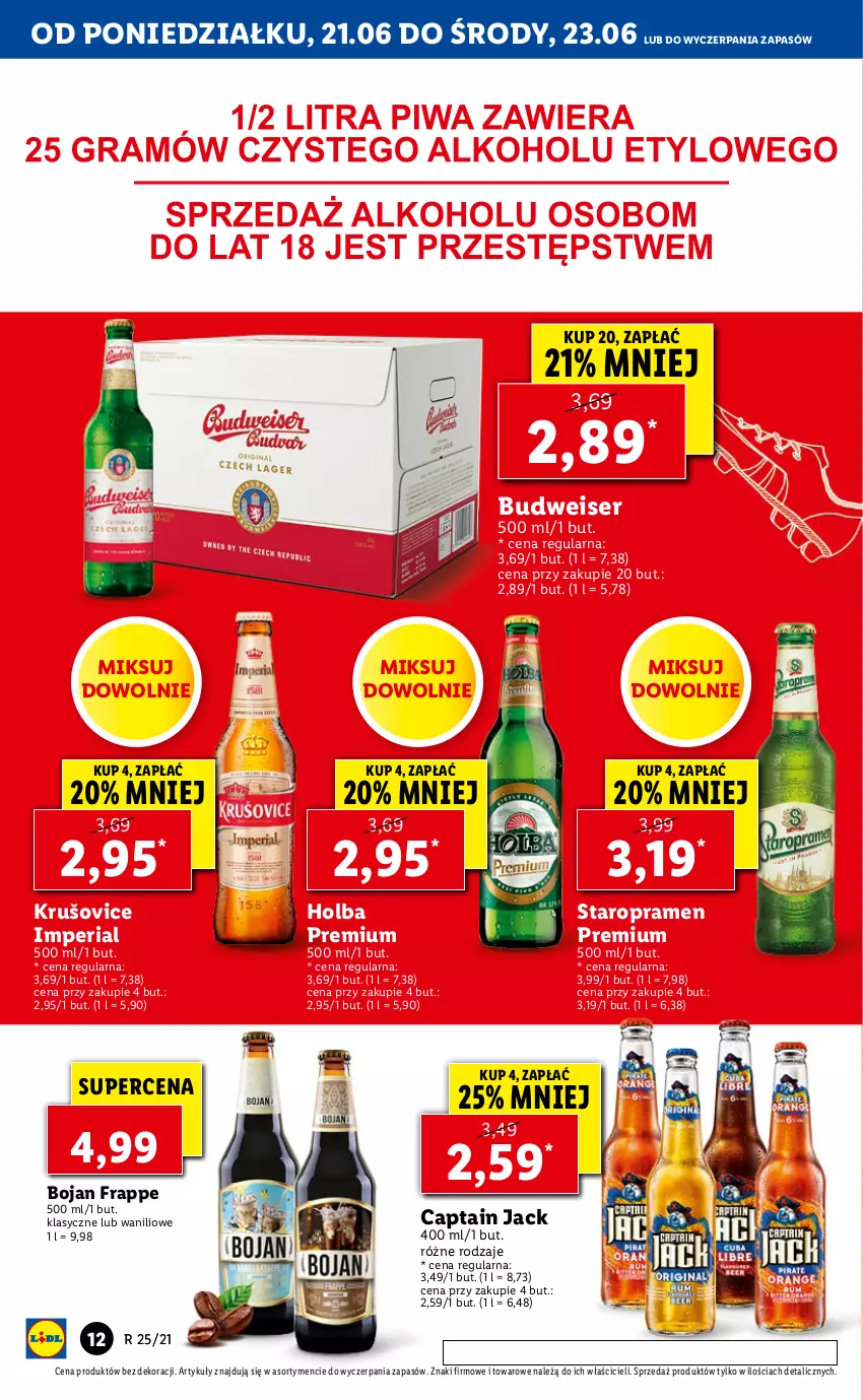 Gazetka promocyjna Lidl - GAZETKA - ważna 21.06 do 23.06.2021 - strona 12 - produkty: Captain Jack, Ser