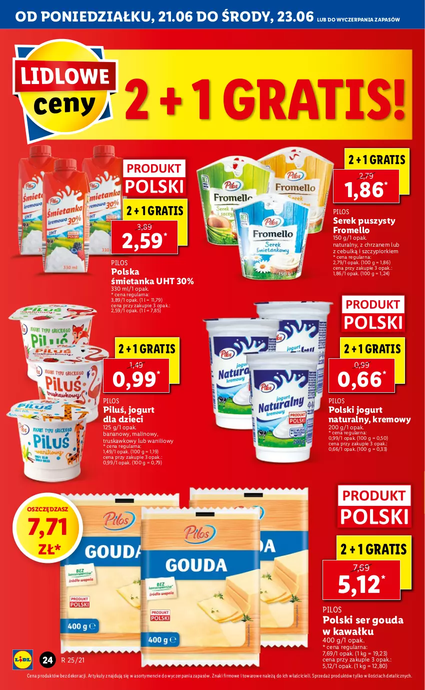 Gazetka promocyjna Lidl - GAZETKA - ważna 21.06 do 23.06.2021 - strona 24 - produkty: Chrzan, Dzieci, Gouda, Gra, Jogurt, Jogurt naturalny, Kawa, Pilos, Ser, Serek, Serek puszysty