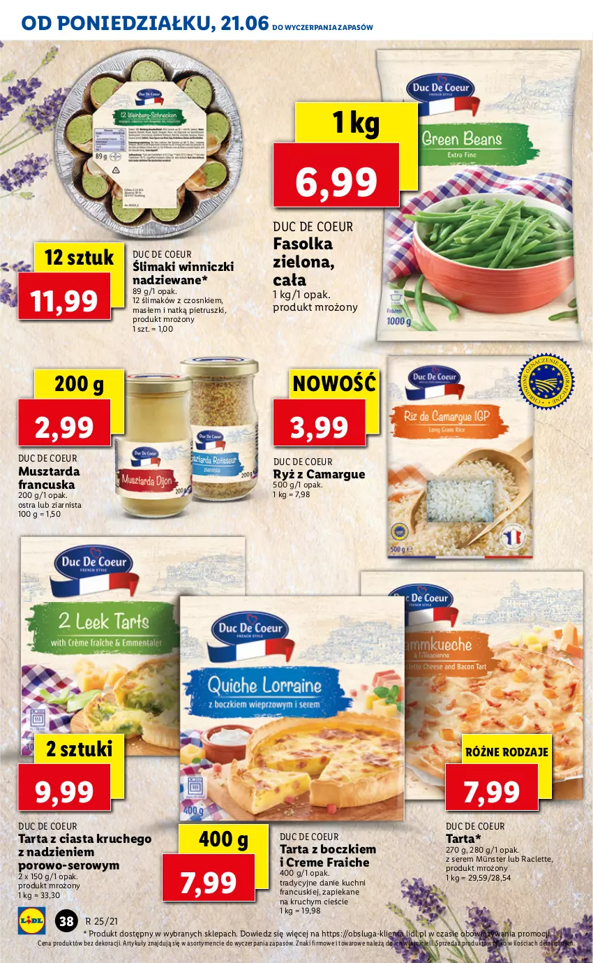 Gazetka promocyjna Lidl - GAZETKA - ważna 21.06 do 23.06.2021 - strona 38 - produkty: Fa, Mus, Musztarda, Por, Ryż, Ser, Tarta