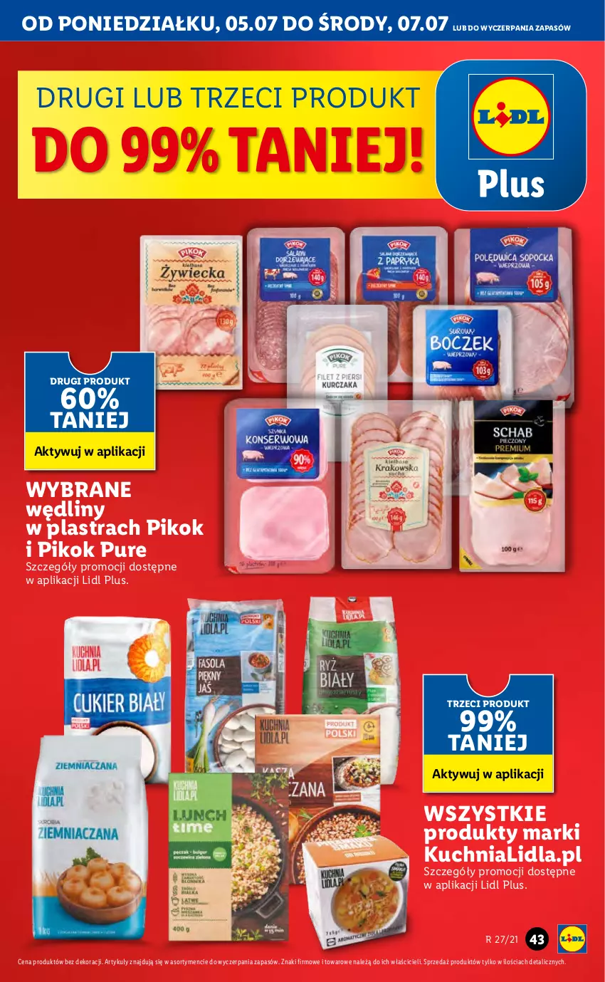 Gazetka promocyjna Lidl - GAZETKA - ważna 05.07 do 07.07.2021 - strona 43 - produkty: Kuchnia, PIKOK, Pur