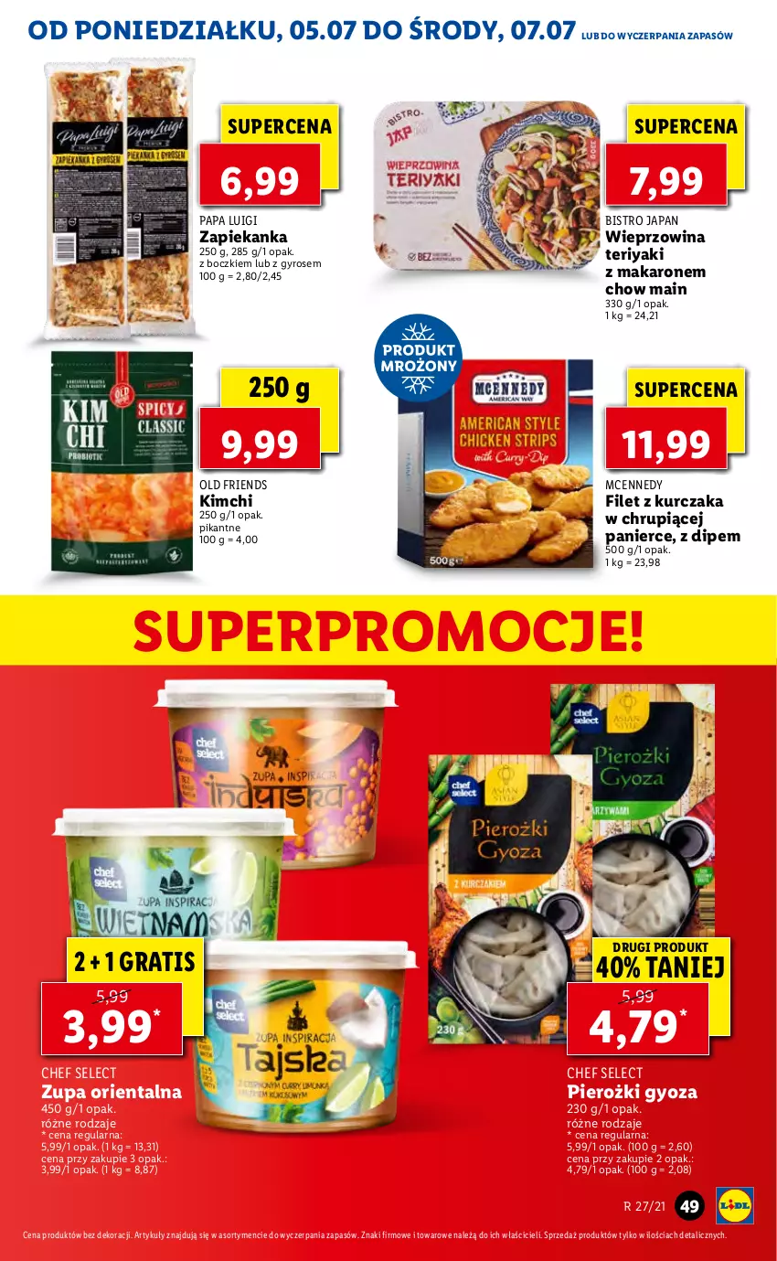 Gazetka promocyjna Lidl - GAZETKA - ważna 05.07 do 07.07.2021 - strona 49 - produkty: Gra, Gyros, Kurczak, Makaron, Wieprzowina, Zapiekanka, Zupa