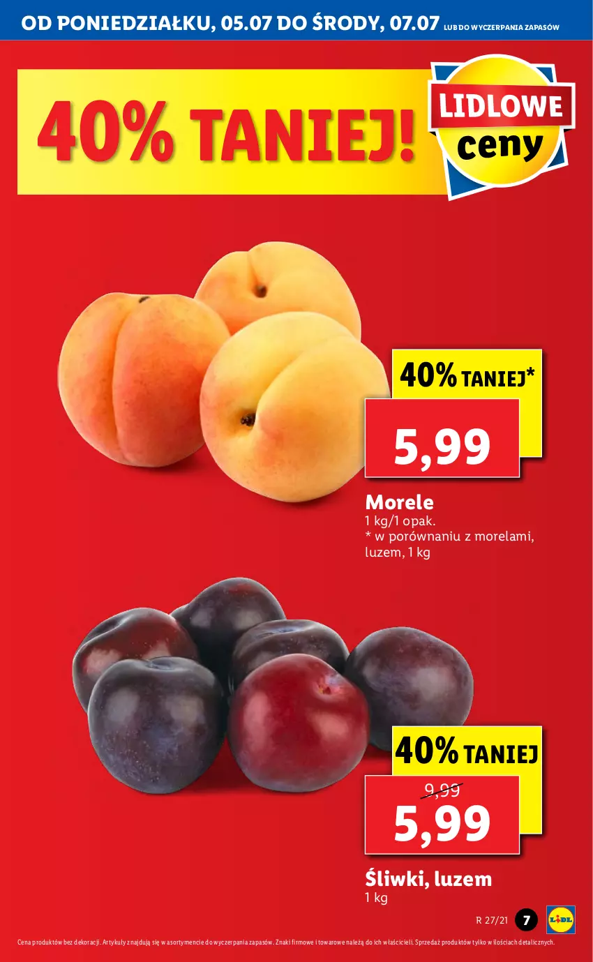 Gazetka promocyjna Lidl - GAZETKA - ważna 05.07 do 07.07.2021 - strona 7 - produkty: Morela, Por