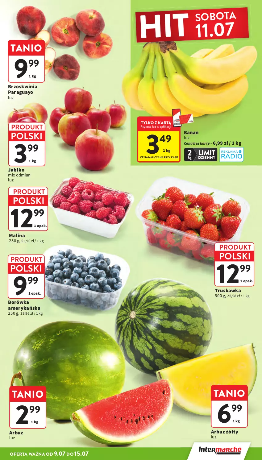 Gazetka promocyjna Intermarche - Gazetka Intermarche - ważna 09.07 do 15.07.2026 - strona 11 - produkty: Arbuz, Borówka, Borówka amerykańska