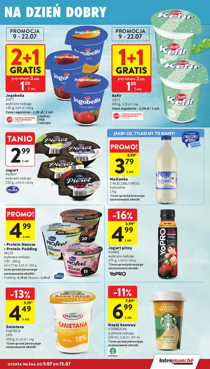 Gazetka promocyjna Intermarche - Gazetka Intermarche - ważna 09.07 do 15.07.2026 - strona 19 - produkty: Bell, Bella, Gra, Jogobella, Jogurt, Jogurt pitny, Kefir, Maślanka, Napój, Piątnica, Pudding, Zott