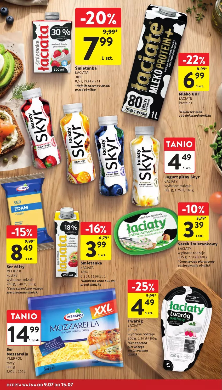 Gazetka promocyjna Intermarche - Gazetka Intermarche - ważna 09.07 do 15.07.2026 - strona 20 - produkty: Jogurt, Jogurt pitny, Mleko, Mozzarella, Ser, Serek, Twaróg
