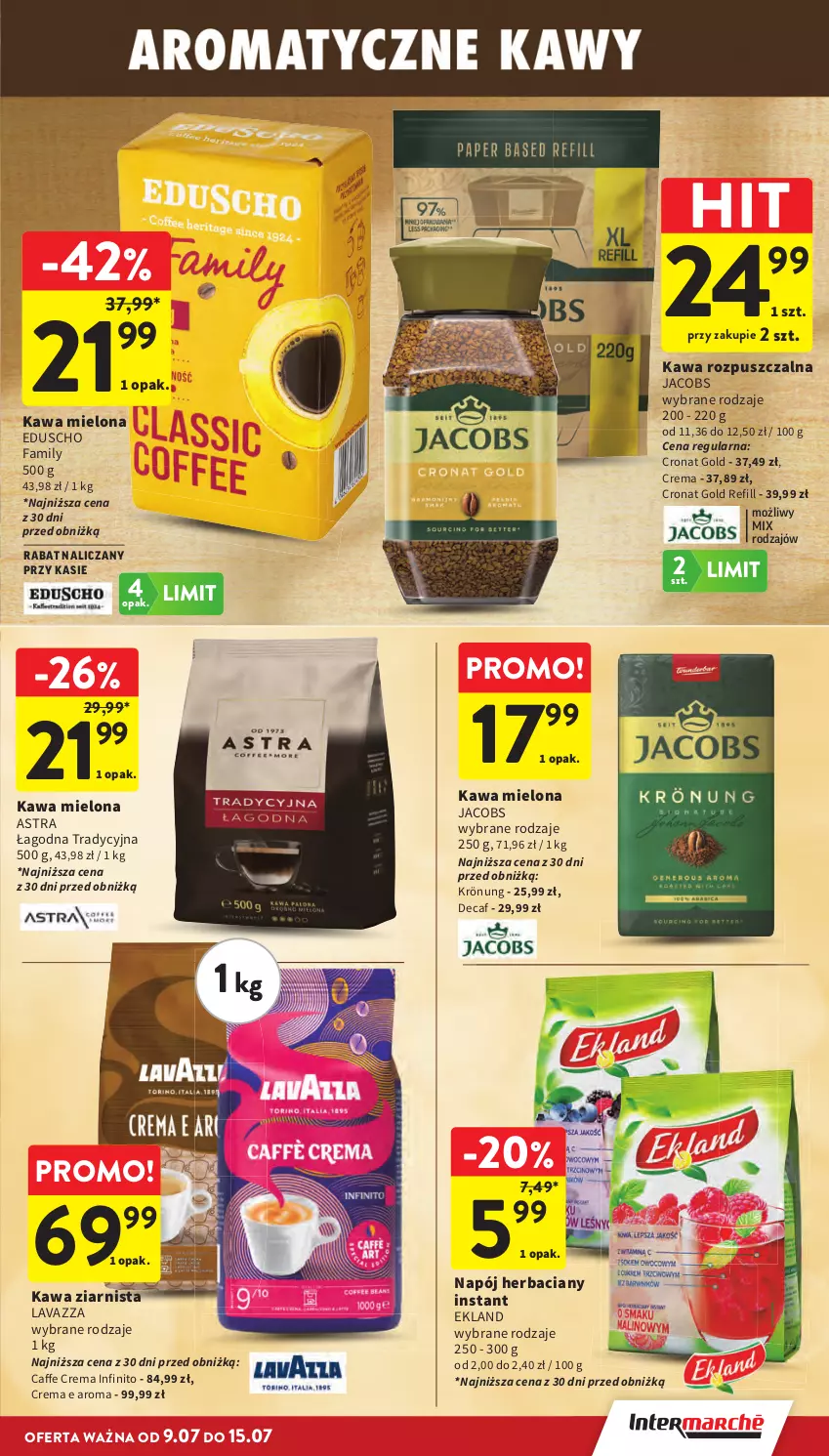 Gazetka promocyjna Intermarche - Gazetka Intermarche - ważna 09.07 do 15.07.2026 - strona 21 - produkty: Fa, Jacobs, Kawa, Kawa mielona, Kawa rozpuszczalna, Kawa ziarnista, Lavazza, Napój
