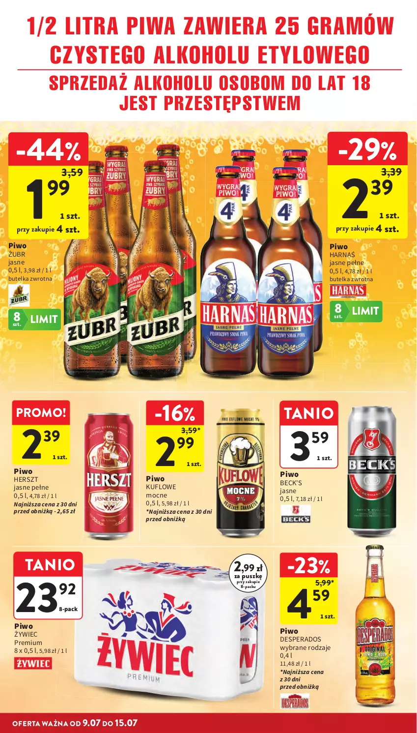 Gazetka promocyjna Intermarche - Gazetka Intermarche - ważna 09.07 do 15.07.2026 - strona 28 - produkty: Desperados, Gra, Harnaś, Piwa, Piwo