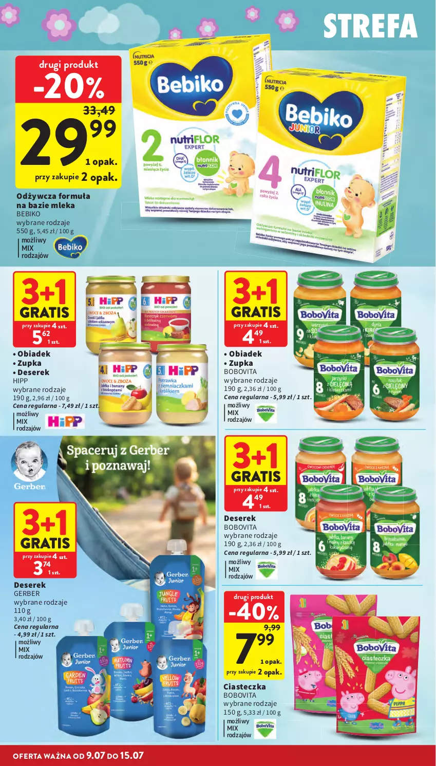 Gazetka promocyjna Intermarche - Gazetka Intermarche - ważna 09.07 do 15.07.2026 - strona 34 - produkty: Bebiko, BoboVita, Deser, Fa, Gerber, Gra, HiPP, Ser, Serek