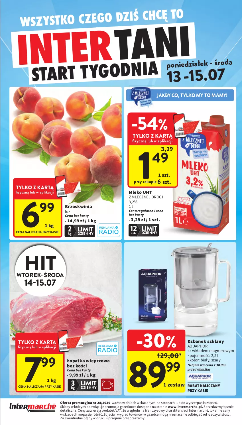 Gazetka promocyjna Intermarche - Gazetka Intermarche - ważna 09.07 do 15.07.2026 - strona 44 - produkty: Aquaphor, Dzbanek, Magnez, Mleko