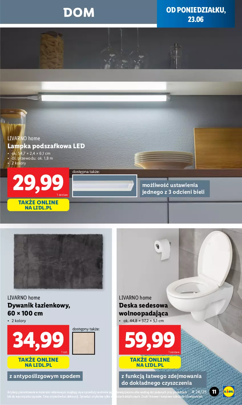 Gazetka promocyjna Lidl - GAZETKA - ważna 23.06 do 29.06.2025 - strona 11 - produkty: Deska sedesowa, Dywan, Dywanik, Dywanik łazienkowy, Ivar