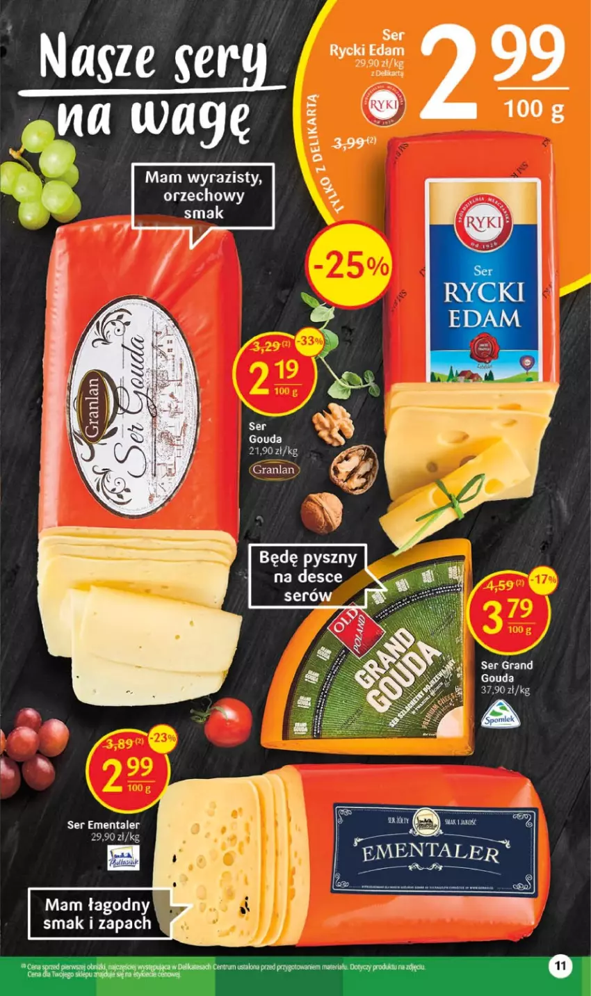 Gazetka promocyjna Delikatesy Centrum - Gazetka DC21 - ważna 01.06 do 06.06.2023 - strona 11 - produkty: Ementaler, Gouda, Gra, LG, Rum, Ser