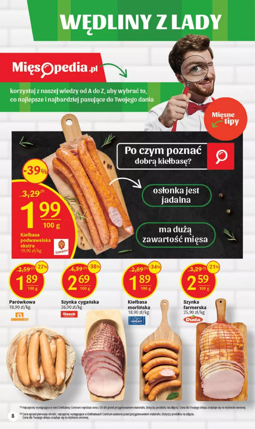 Gazetka promocyjna Delikatesy Centrum - Gazetka DC21 - ważna 01.06 do 06.06.2023 - strona 8 - produkty: Fa, Kiełbasa, Osłonka, Rum, Szynka, Szynka cygańska