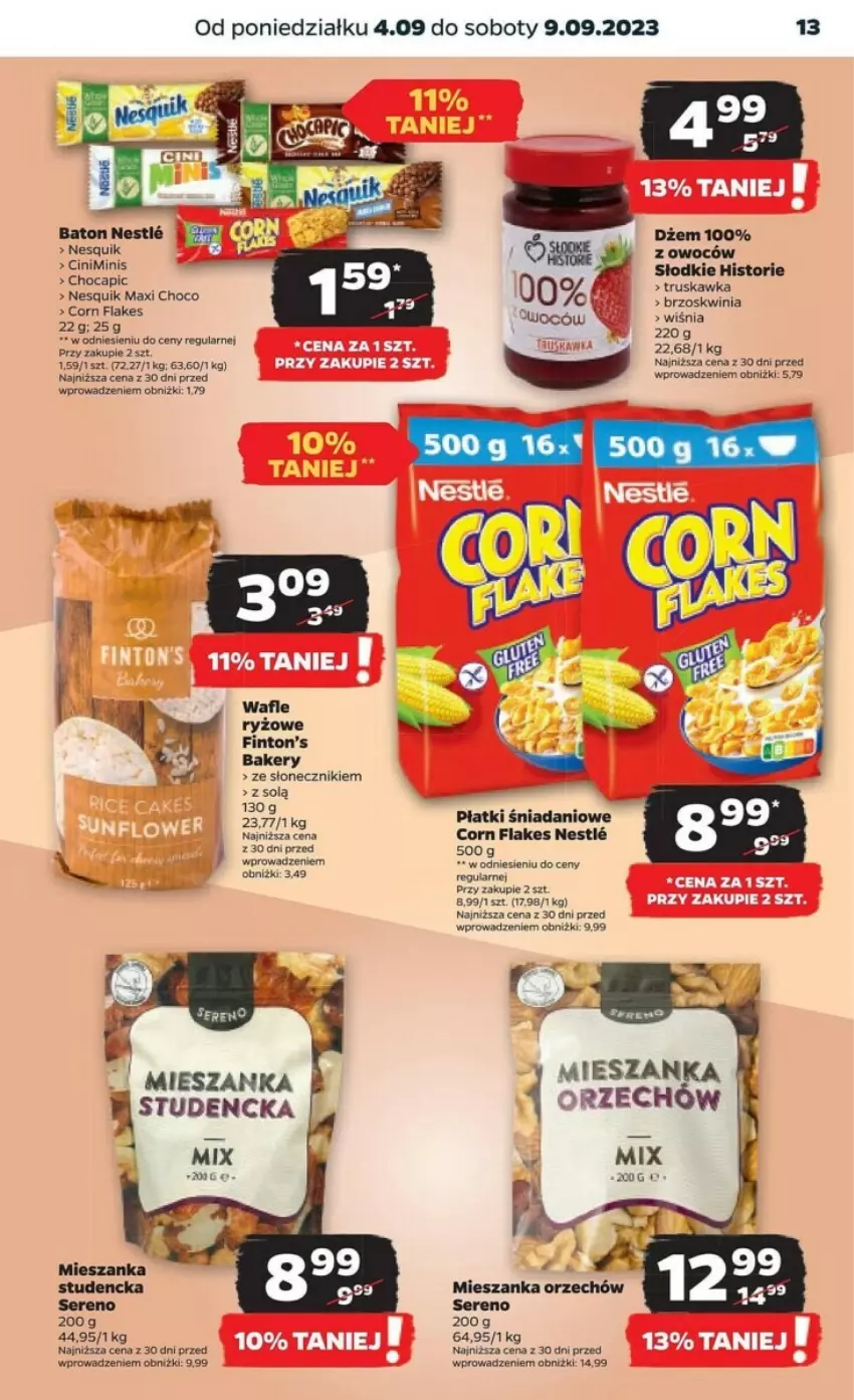 Gazetka promocyjna Netto - ważna 04.09 do 10.09.2023 - strona 5 - produkty: Baton, Corn flakes, Danio, Dżem, Fa, Mieszanka studencka, Nesquik, Ser