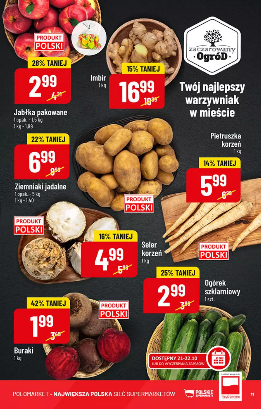 Gazetka promocyjna PoloMarket - Gazetka pomocyjna - ważna 19.10 do 25.10.2022 - strona 11 - produkty: Buraki, LG, Ogórek, Ziemniaki