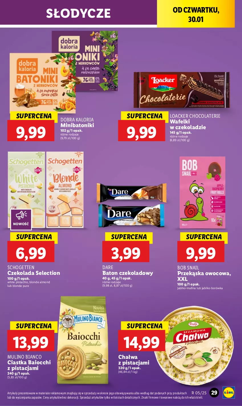 Gazetka promocyjna Lidl - GAZETKA - ważna 30.01 do 01.02.2025 - strona 33 - produkty: Baton, Borówka, Chałwa, Ciastka, Czekolada, Pur, Schogetten, Tonik