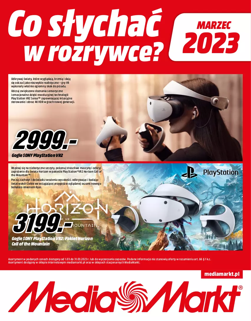 Gazetka promocyjna Media Markt - Gazetka Media Markt - ważna 01.03 do 31.03.2023 - strona 1 - produkty: Gra, Gry, Obraz, PlayStation, Sok, Sony, Szyny, Tera