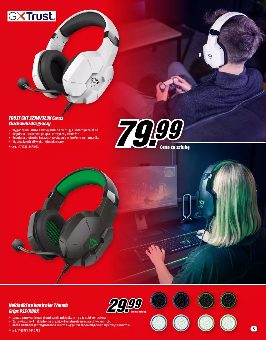 Gazetka promocyjna Media Markt - Gazetka Media Markt - ważna 01.03 do 31.03.2023 - strona 5 - produkty: Gra, Kontroler, Mikrofon, Rust, Słuchawki, Sok, Xbox