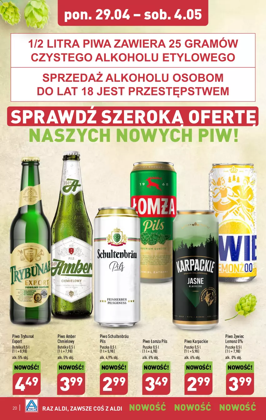 Gazetka promocyjna Aldi - Pełna oferta - ważna 29.04 do 04.05.2024 - strona 20 - produkty: Gra, Karp, Piwa, Piwo, Por