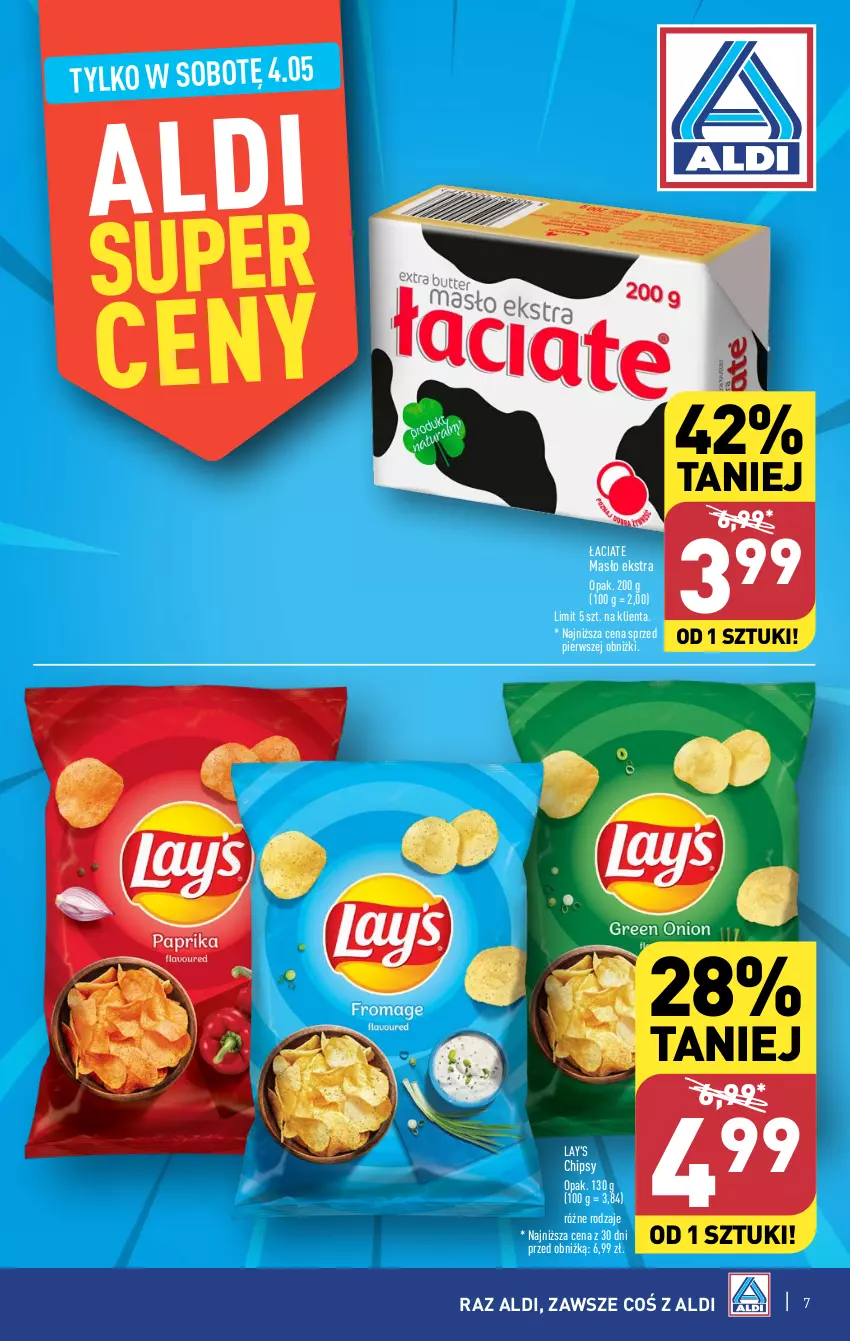 Gazetka promocyjna Aldi - Pełna oferta - ważna 29.04 do 04.05.2024 - strona 7 - produkty: Chipsy, Masło