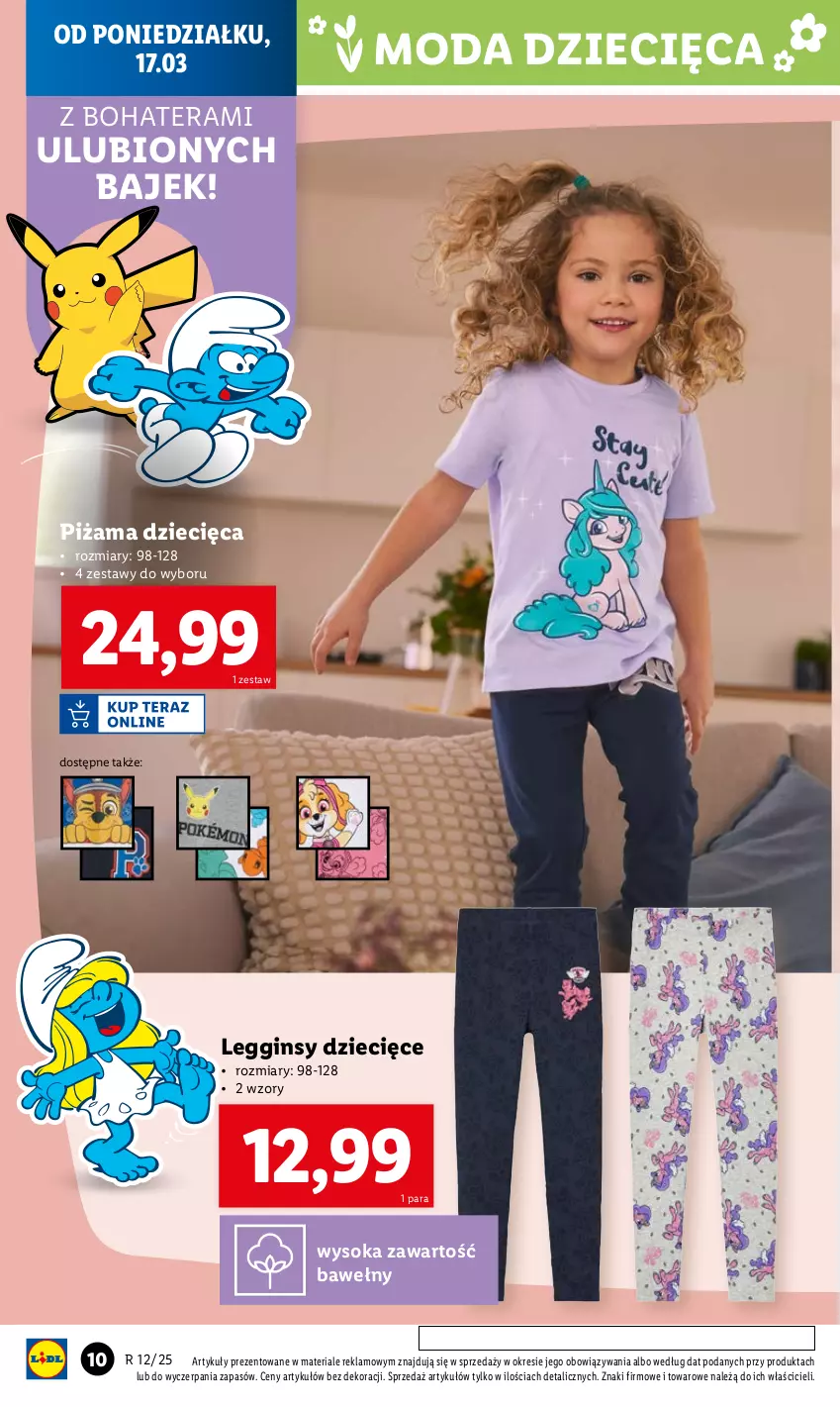 Gazetka promocyjna Lidl - GAZETKA - ważna 17.03 do 22.03.2025 - strona 10 - produkty: Dzieci, Gin, Legginsy, Moda, Piżama, Sok, Tera