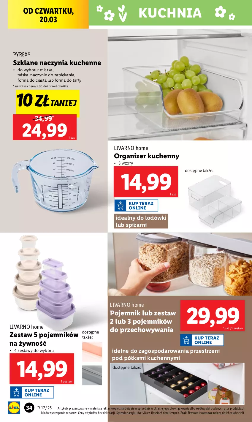 Gazetka promocyjna Lidl - GAZETKA - ważna 17.03 do 22.03.2025 - strona 32 - produkty: Ivar, Kuchnia, Miarka, Miska, Organizer, Pojemnik, Półka, Szklane naczynia