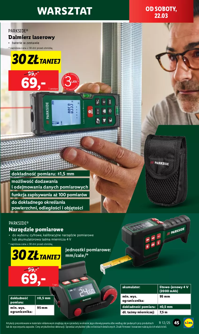 Gazetka promocyjna Lidl - GAZETKA - ważna 17.03 do 22.03.2025 - strona 51 - produkty: Akumulator, Gra, Parkside, Ser, Taśma miernicza