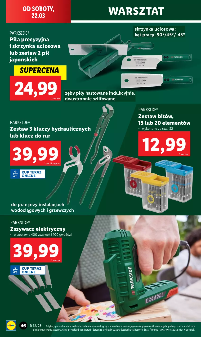 Gazetka promocyjna Lidl - GAZETKA - ważna 17.03 do 22.03.2025 - strona 52 - produkty: Parkside