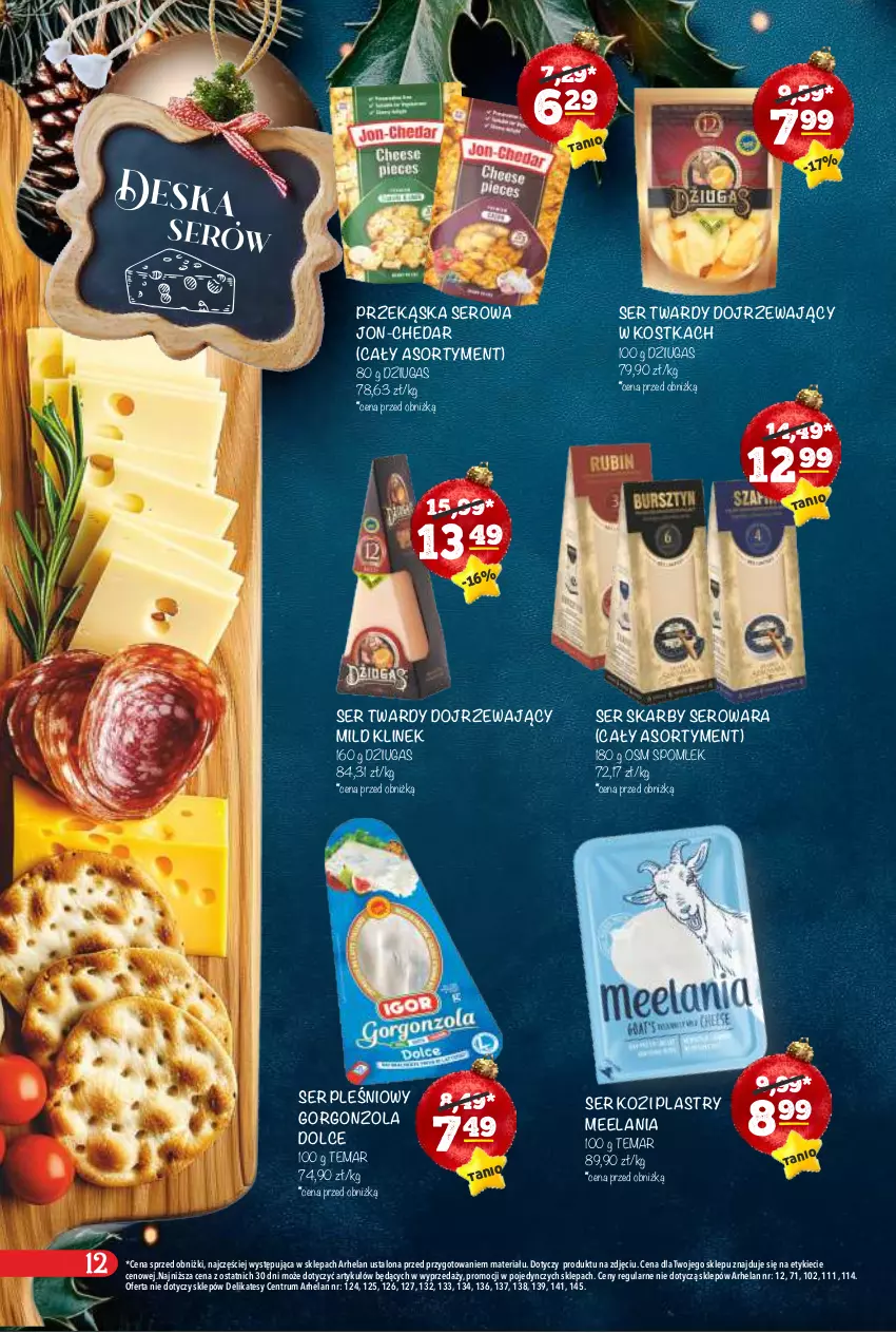 Gazetka promocyjna Arhelan - Gazetka - ważna 15.12.2025 do 05.01.2026 - strona 12 - produkty: Gorgonzola, Rum, Ser, Ser kozi, Ser pleśniowy