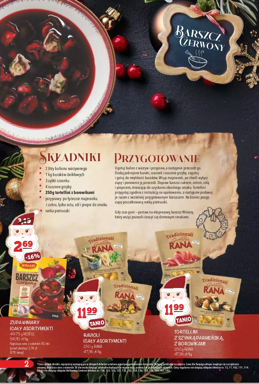 Gazetka promocyjna Arhelan - Gazetka - ważna 15.12.2025 do 05.01.2026 - strona 2 - produkty: Bulion, Buraki, Czosnek, Grzyby, Lion, Natka pietruszki, Pieprz, Przyprawy, Rum, Sól, Winiary, Zupa