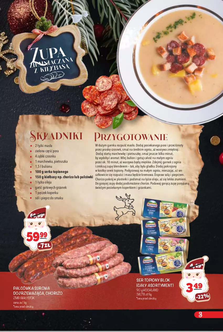 Gazetka promocyjna Arhelan - Gazetka - ważna 15.12.2025 do 05.01.2026 - strona 3 - produkty: Blender, Bulion, Czosnek, Garnek, Hochland, Lion, Marchewka, Masło, Olej, Pieprz, Pietruszka, Plasterki, Por, Rum, Ser, Ser topiony, Serek, Sól, Top, Warzywa