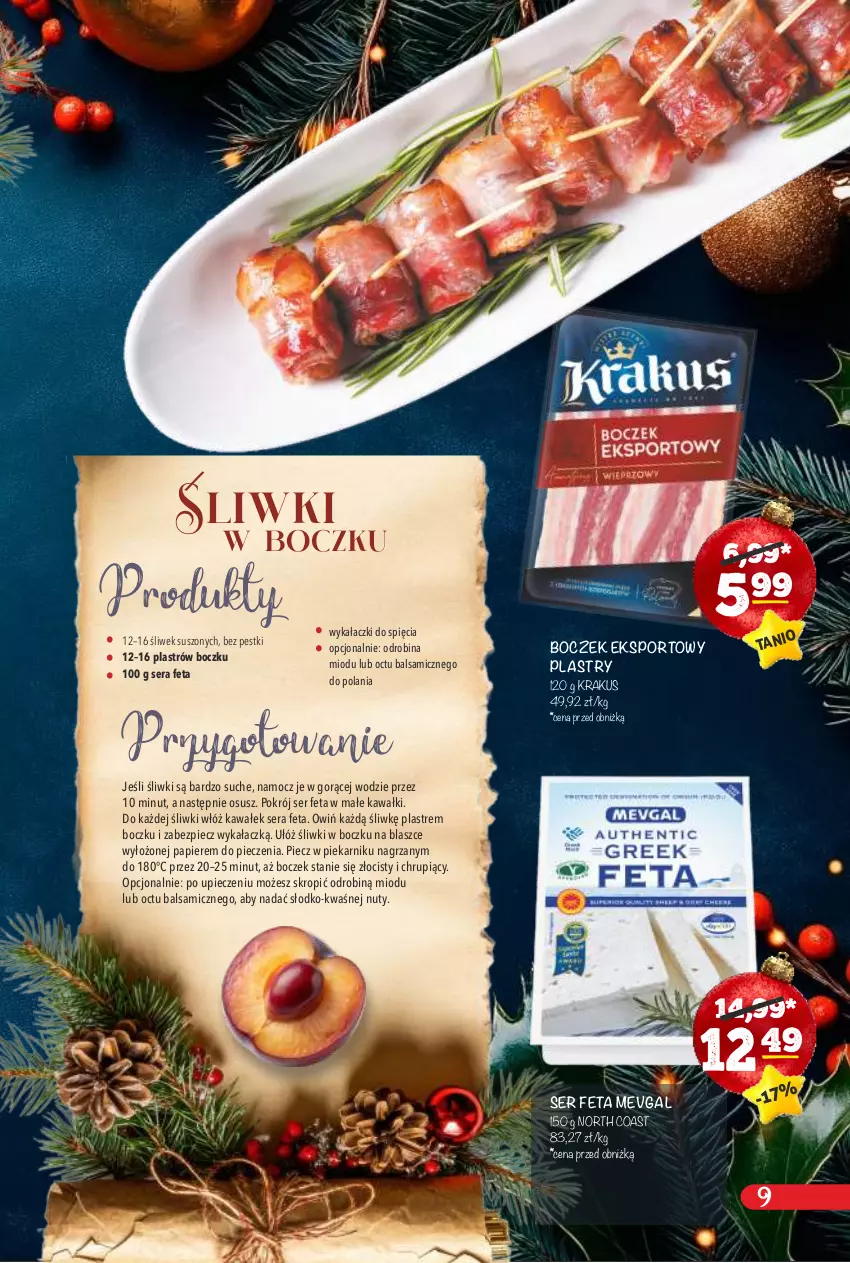 Gazetka promocyjna Arhelan - Gazetka - ważna 15.12.2025 do 05.01.2026 - strona 9 - produkty: Boczek, Feta, Kawa, Krakus, Nuty, Papier, Piec, Piekarnik, Por, Ser, Sport, Wałek