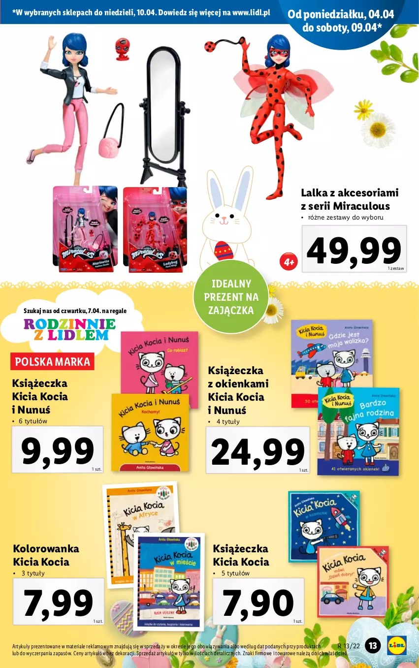 Gazetka promocyjna Lidl - KATALOG ZABAWKI - ważna 22.03 do 17.04.2022 - strona 13 - produkty: Koc, Kolorowanka, Lalka, Ser