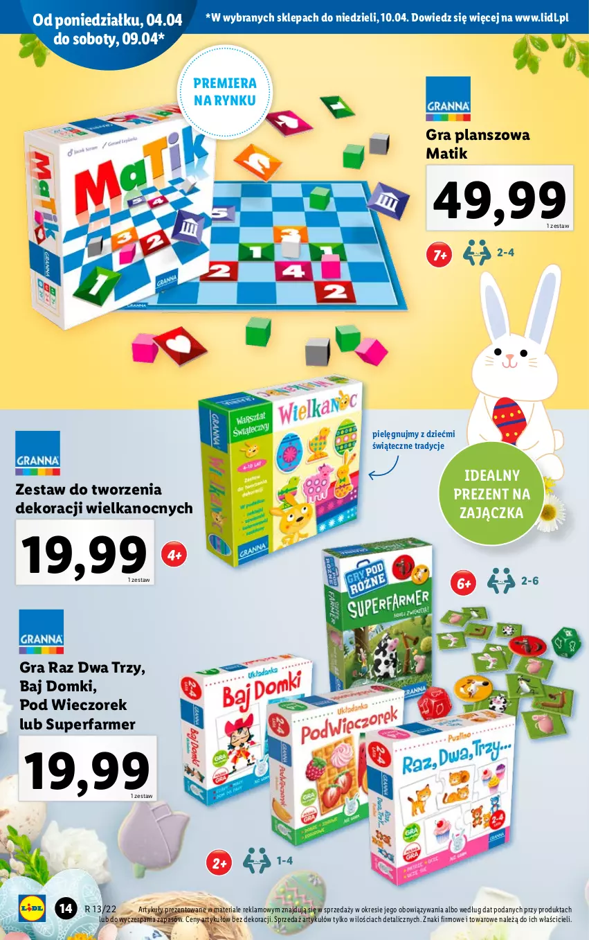 Gazetka promocyjna Lidl - KATALOG ZABAWKI - ważna 22.03 do 17.04.2022 - strona 14 - produkty: Fa, Gra, SuperFarmer