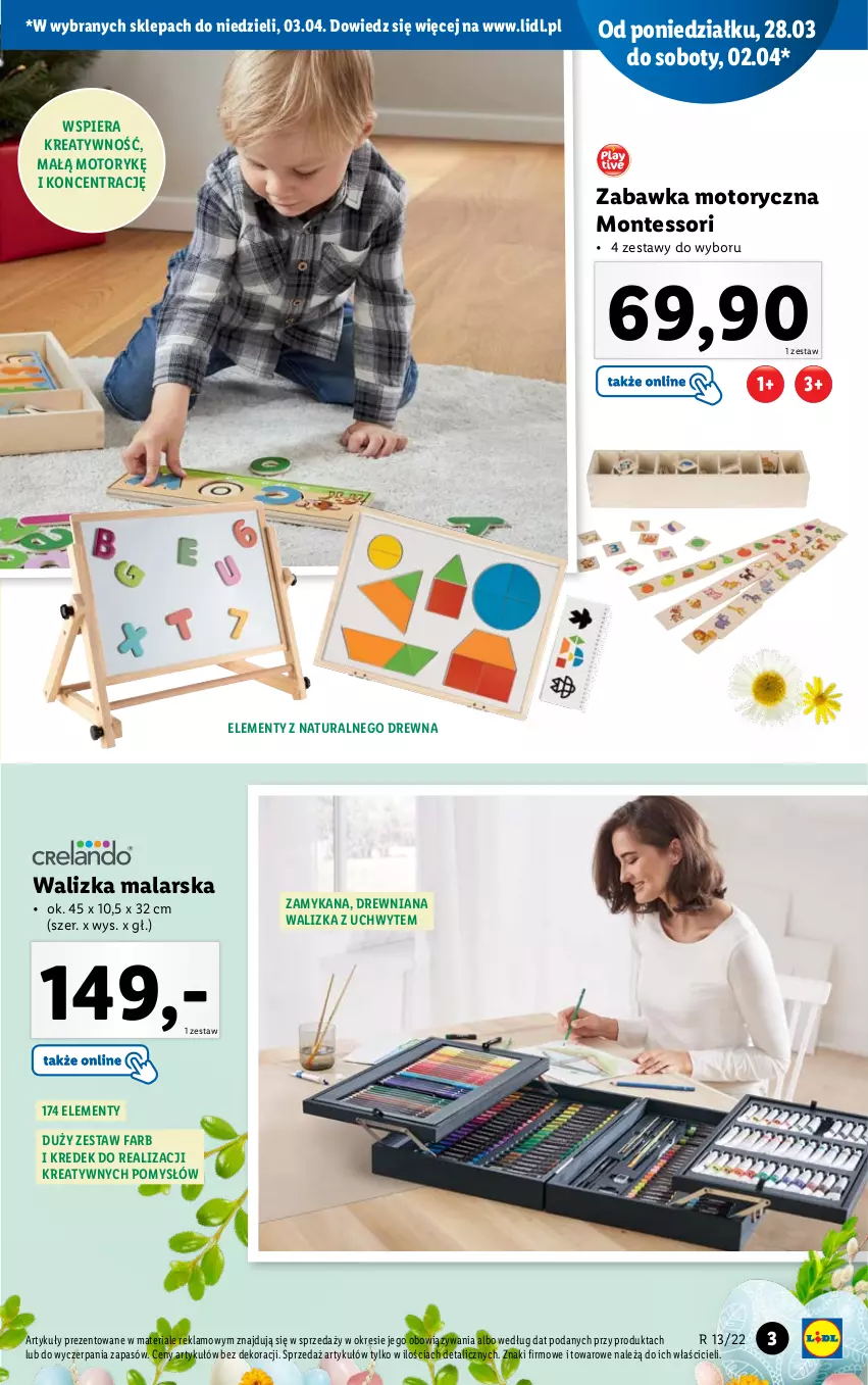 Gazetka promocyjna Lidl - KATALOG ZABAWKI - ważna 22.03 do 17.04.2022 - strona 3 - produkty: Fa, Monte, Walizka, Zabawka