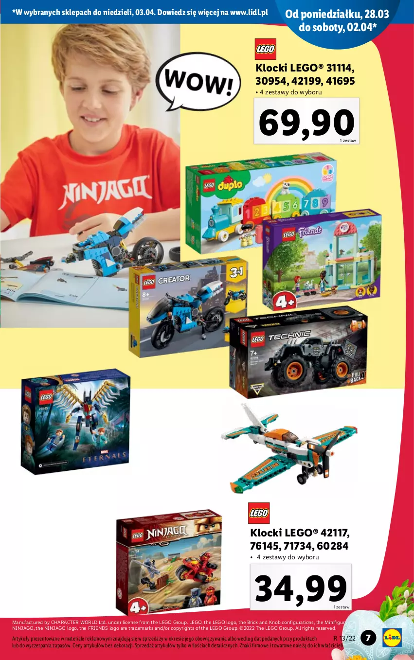 Gazetka promocyjna Lidl - KATALOG ZABAWKI - ważna 22.03 do 17.04.2022 - strona 7 - produkty: Fa, Klocki, LEGO, Ser