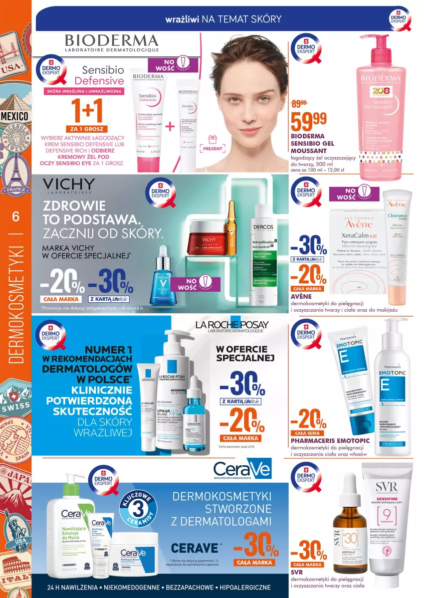 Gazetka promocyjna Super Pharm - Gazetka - ważna 30.09 do 13.10.2021 - strona 6 - produkty: Acer, Bioderma, CeraVe, Emulsja, Emulsja do mycia, Fa, K2, Kosmetyki do pielęgnacji, Lipikar, Makijaż, Pharmaceris, Ser, SVR, Top, Vichy, XeraCalm