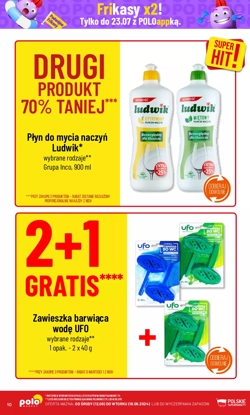 Gazetka promocyjna PoloMarket - Gazetka pomocyjna - ważna 12.06 do 18.06.2024 - strona 10 - produkty: Do mycia naczyń, Gra, Ludwik, Płyn do mycia, Płyn do mycia naczyń, Por