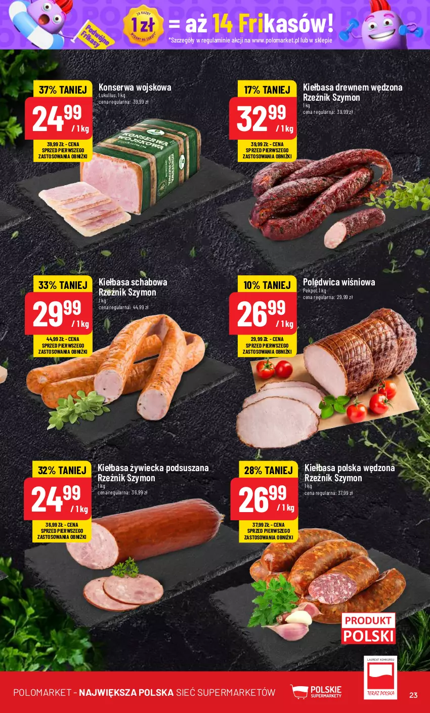 Gazetka promocyjna PoloMarket - Gazetka pomocyjna - ważna 12.06 do 18.06.2024 - strona 23 - produkty: Kiełbasa, Kiełbasa schabowa, Pekpol, Polędwica, Ser