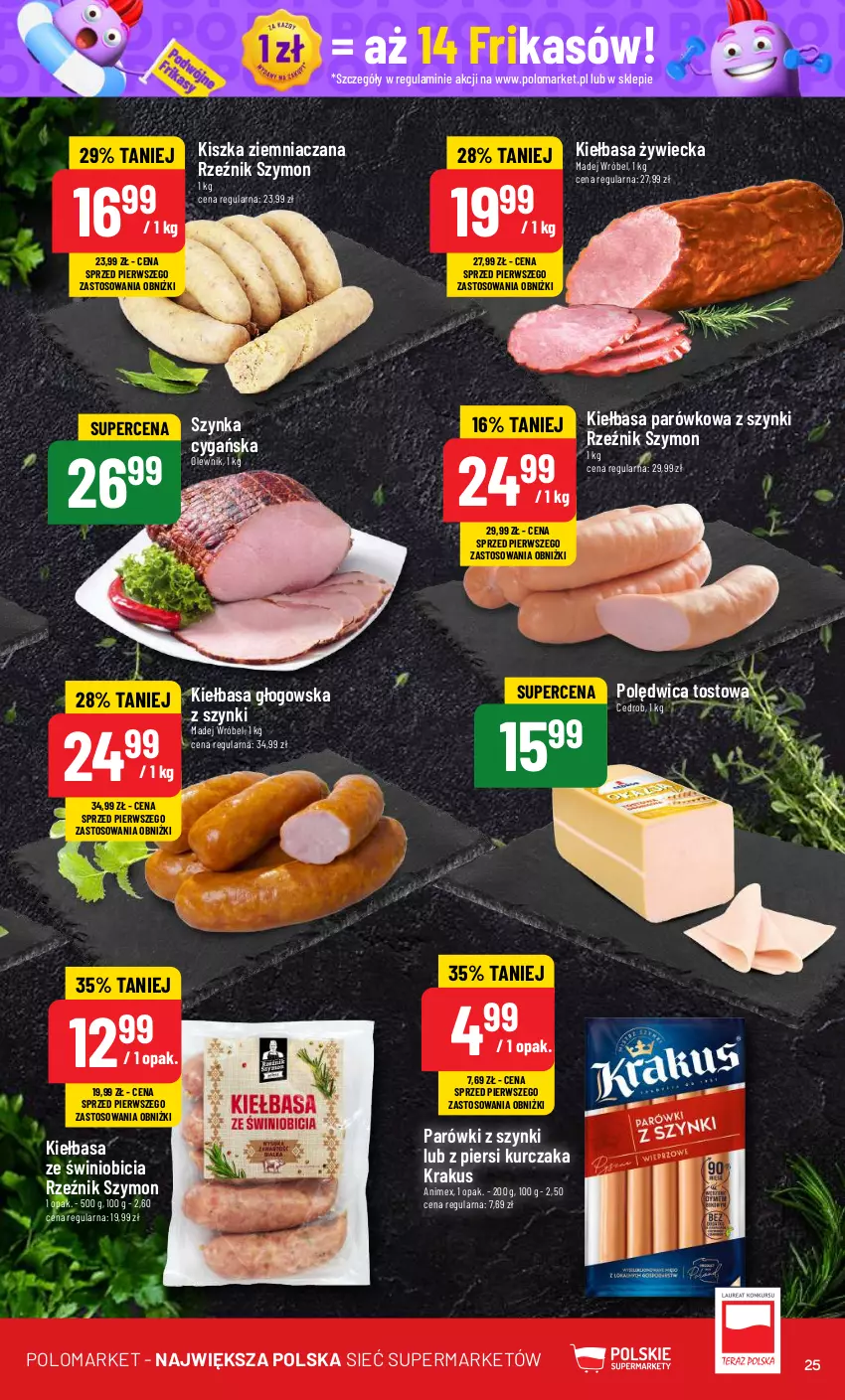 Gazetka promocyjna PoloMarket - Gazetka pomocyjna - ważna 12.06 do 18.06.2024 - strona 25 - produkty: BIC, Kiełbasa, Kiełbasa głogowska, Krakus, Kurczak, Madej Wróbel, Olewnik, Parówki, Parówki z szynki, Polędwica, Szynka, Szynka cygańska