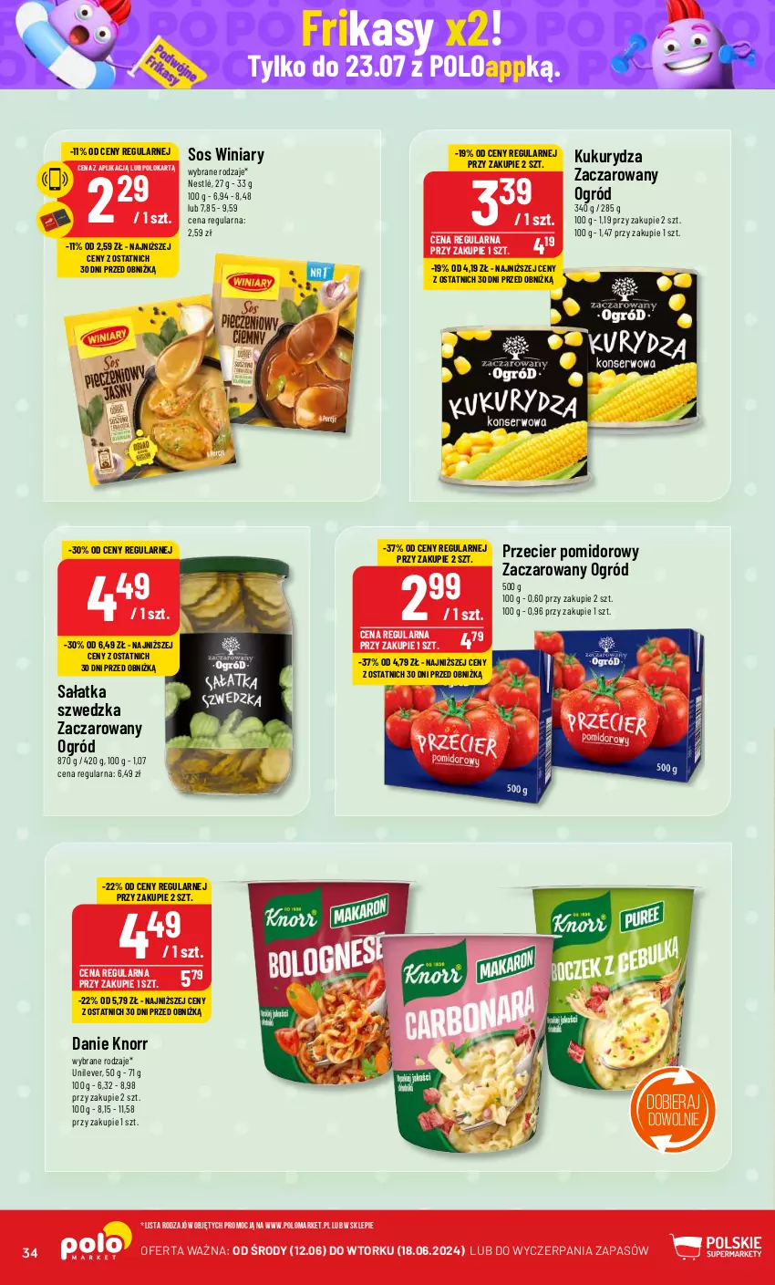 Gazetka promocyjna PoloMarket - Gazetka pomocyjna - ważna 12.06 do 18.06.2024 - strona 34 - produkty: Knorr, Kukurydza, Nestlé, Ogród, Sałat, Sałatka, Sos, Winiary