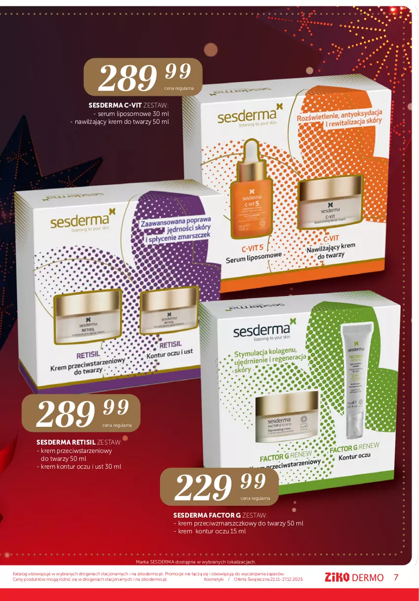 Gazetka promocyjna Ziko - Gazetka Ziko Dermo - ważna 21.11 do 27.11.2025 - strona 7 - produkty: Fa, Krem do twarzy, Krem przeciwzmarszczkowy, Mars, Rum, Ser, Serum, Sesderma