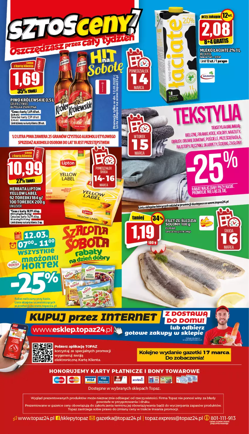 Gazetka promocyjna Topaz - Gazetka - ważna 10.03 do 16.03.2022 - strona 20 - produkty: Gra, Hortex, Olej, Top