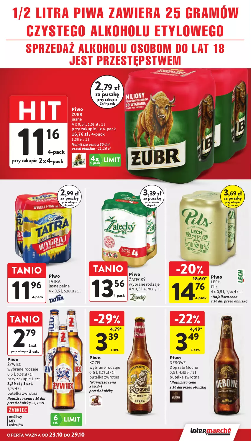 Gazetka promocyjna Intermarche - Gazetka Intermarche - ważna 23.10 do 29.10.2025 - strona 31 - produkty: Gra, Kozel, Piwa, Piwo, Tatra