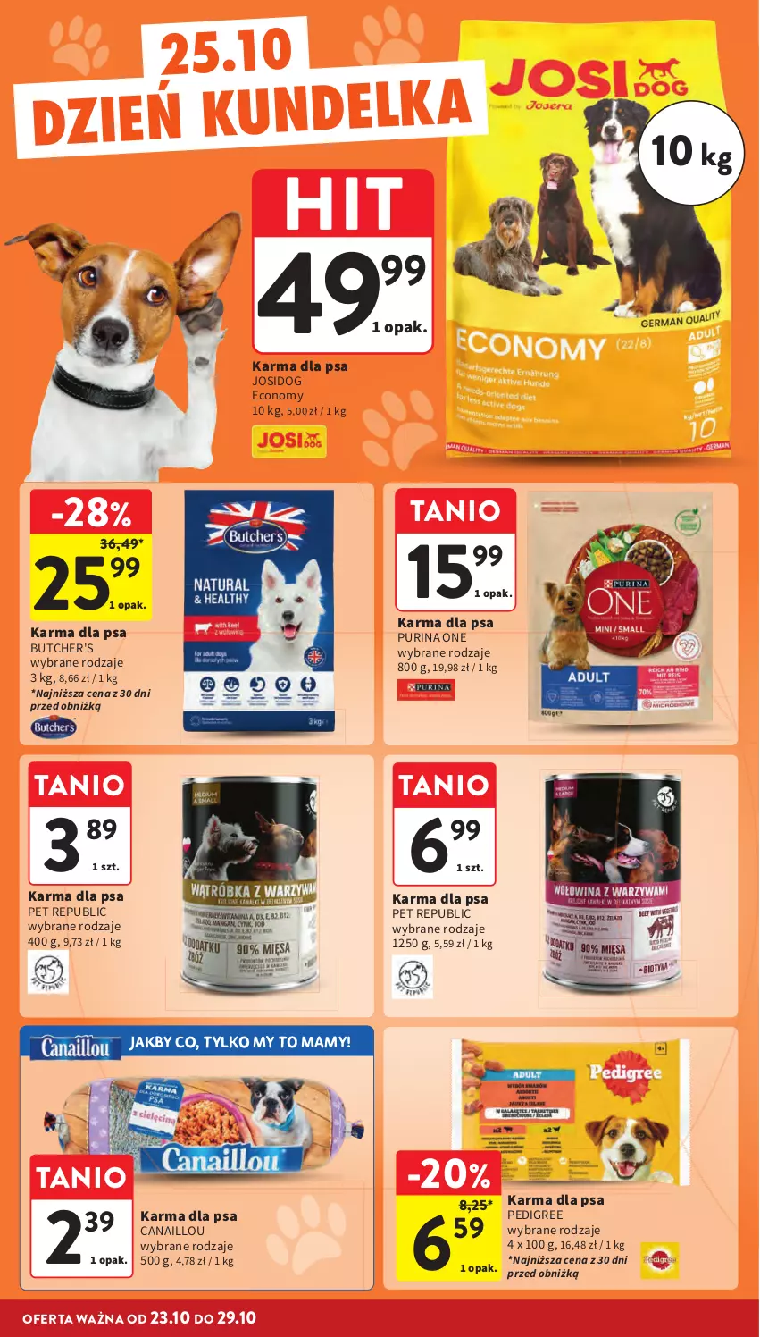 Gazetka promocyjna Intermarche - Gazetka Intermarche - ważna 23.10 do 29.10.2025 - strona 36 - produkty: Butcher's, Canaillou, Pedigree, Pur, Purina