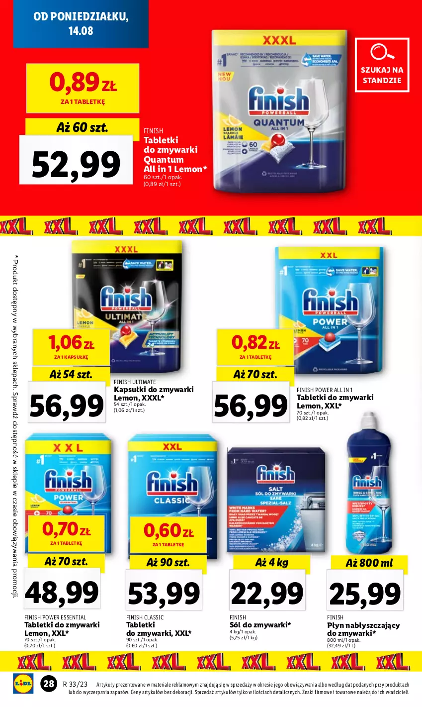 Gazetka promocyjna Lidl - GAZETKA - ważna 14.08 do 19.08.2023 - strona 32 - produkty: Płyn nabłyszczający, Zmywarki