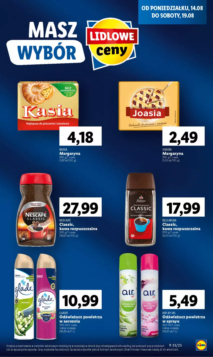 Gazetka promocyjna Lidl - GAZETKA - ważna 14.08 do 19.08.2023 - strona 35 - produkty: Bell, Bella, Kawa, Kawa rozpuszczalna, LG, Margaryna, Odświeżacz powietrza, Piec