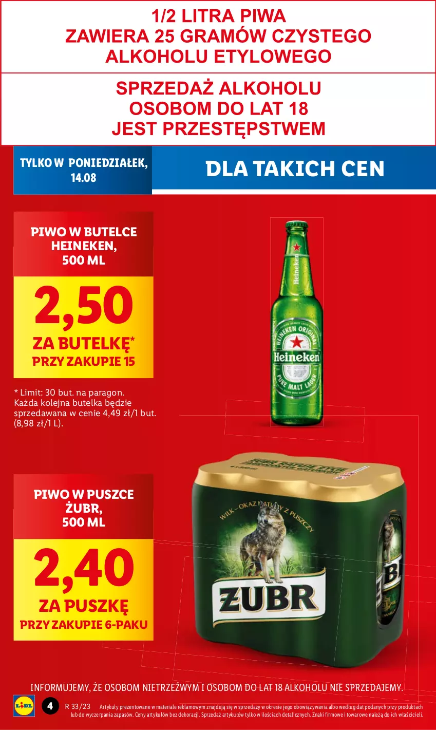 Gazetka promocyjna Lidl - GAZETKA - ważna 14.08 do 19.08.2023 - strona 6 - produkty: Heineken