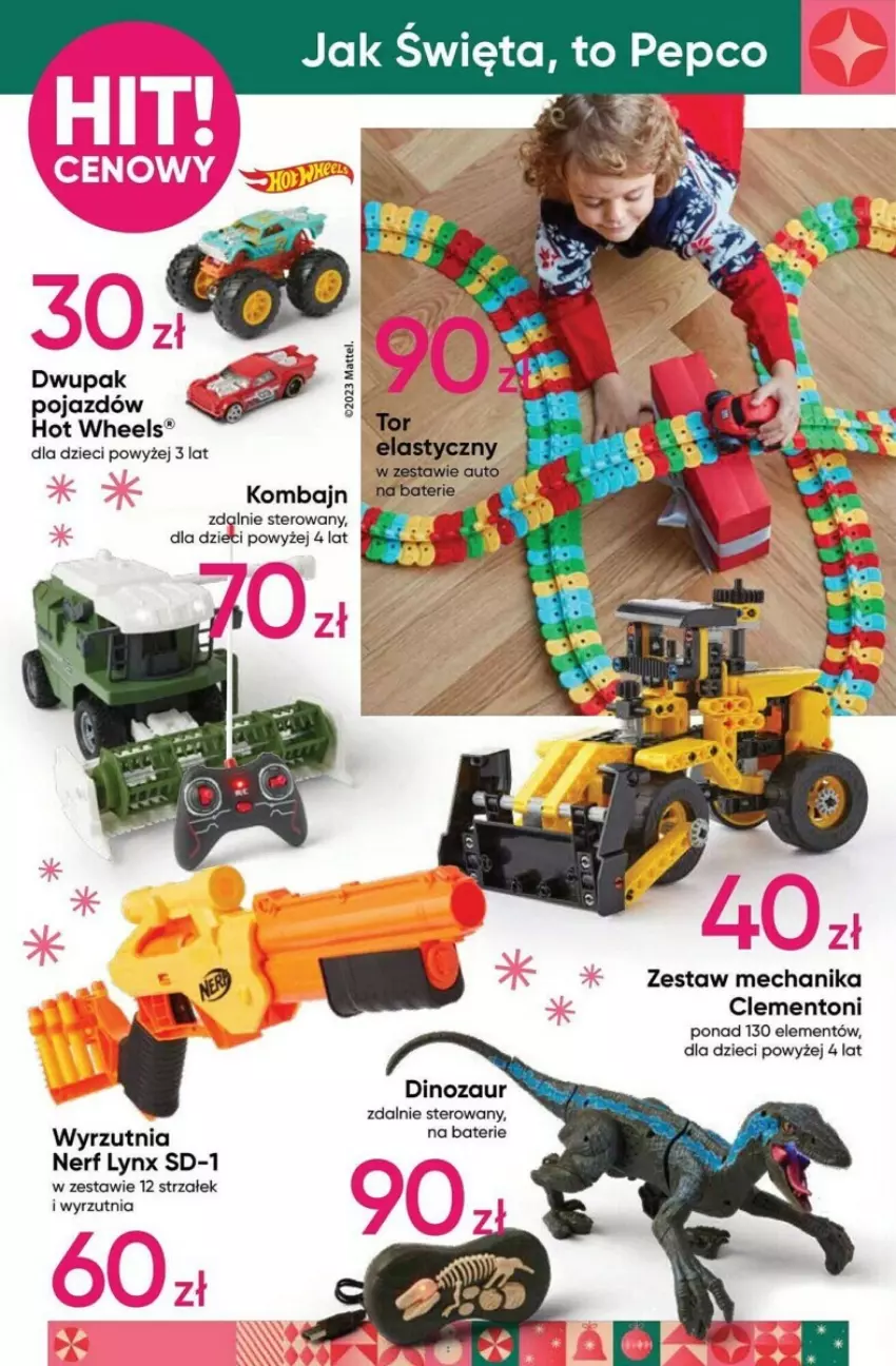 Gazetka promocyjna Pepco - ważna 16.11 do 22.11.2023 - strona 4 - produkty: Dinozaur, Dzieci, Hot Wheels, Nerf, Pojazd, Wyrzutnia