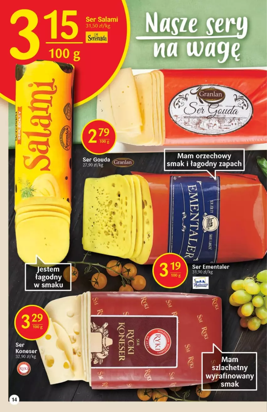 Gazetka promocyjna Delikatesy Centrum - Gazetka DC25 - ważna 30.06 do 06.07.2022 - strona 14 - produkty: Ementaler, Gouda, Gra, Ser