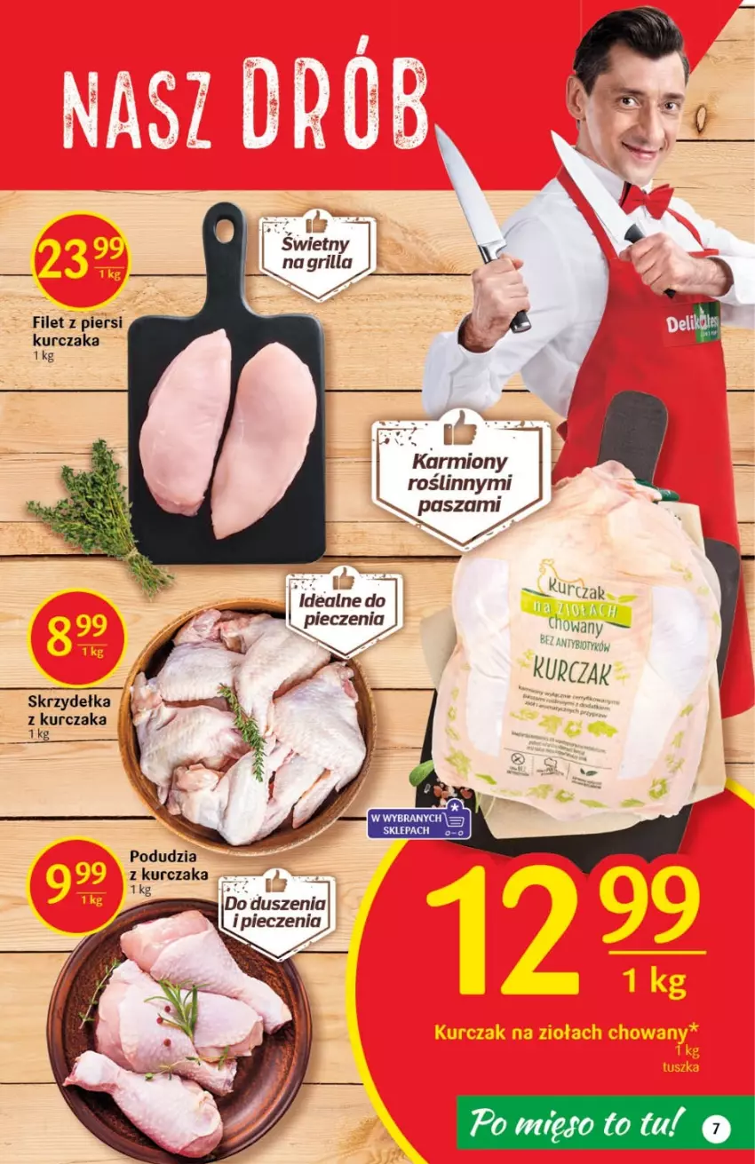 Gazetka promocyjna Delikatesy Centrum - Gazetka DC25 - ważna 30.06 do 06.07.2022 - strona 7 - produkty: Filet z piersi kurczaka, Grill, Karmi, Kurczak, Piec, Skrzydełka z kurczaka